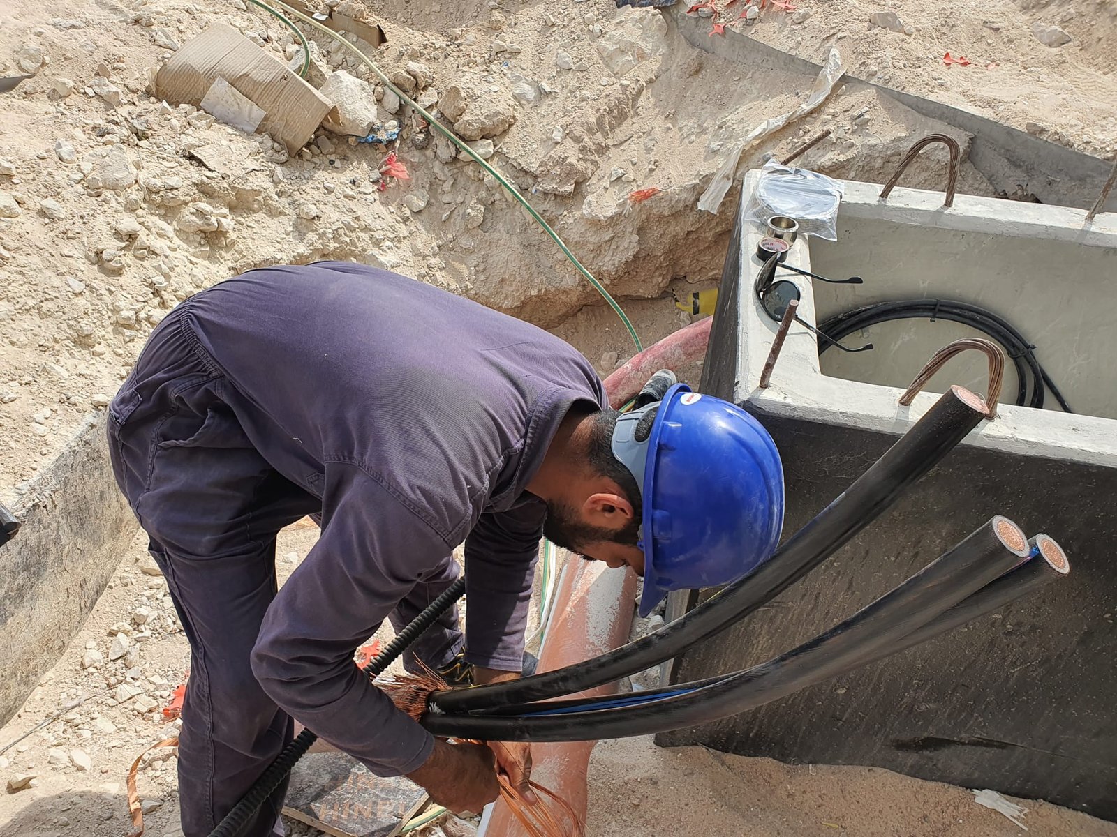 LV cable jointing works